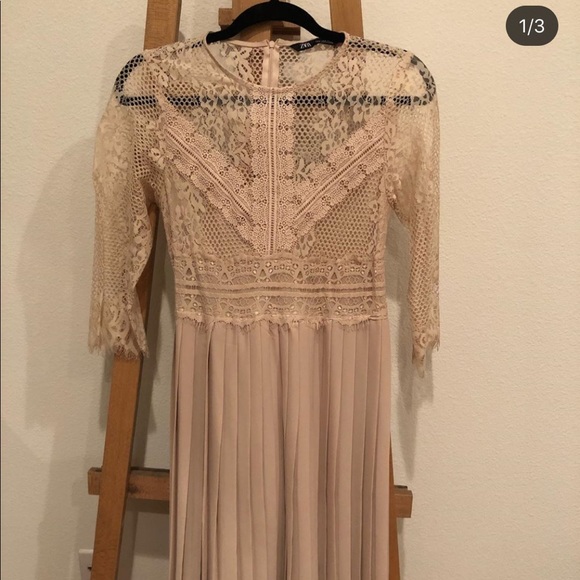 Zara Dresses & Skirts - Zara pleated midi dress LIKE NEW